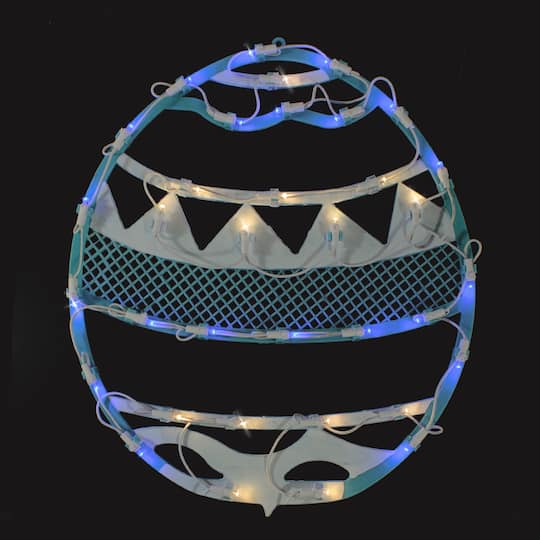 17" LED Blue Easter Egg Spring Window Silhouette Decoration